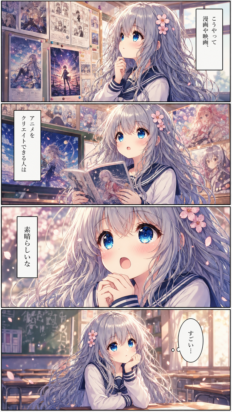 創作への憧れが芽生えるシーン